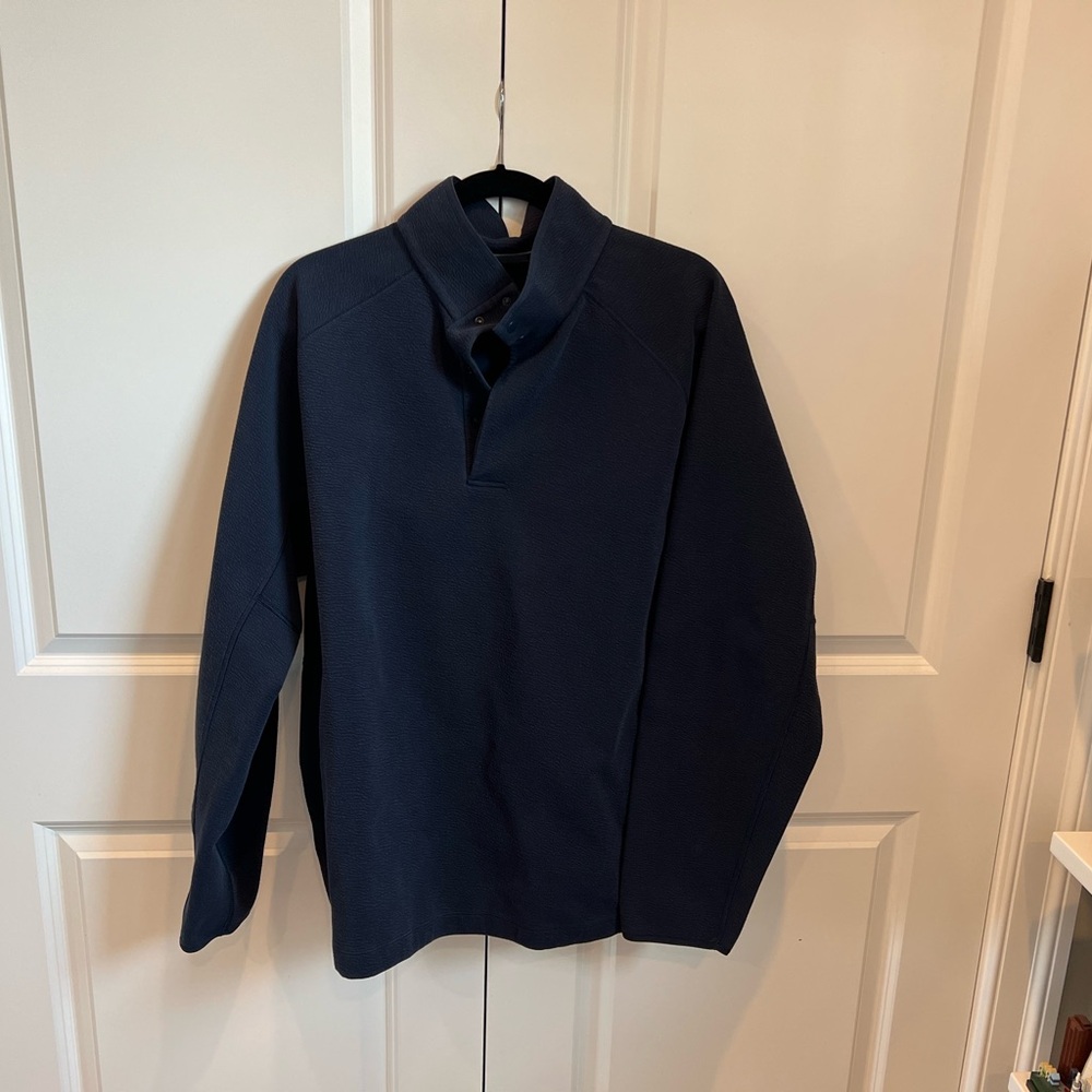 Lululemon Textured Spacer Anorak XL Navy Blue